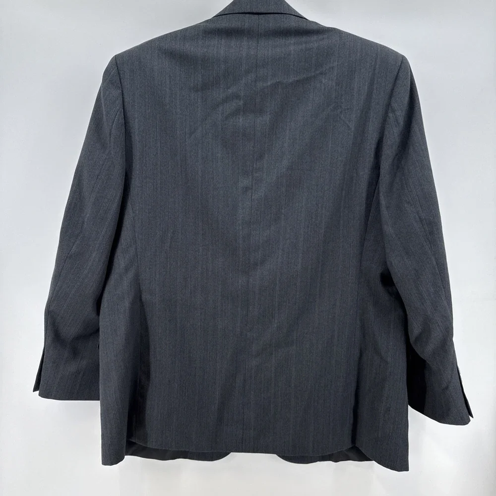 Andrea Da‎ Cosssato Gray Pinstriped 40L Suit Jacket